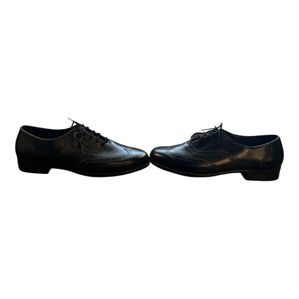 Vintage Chancellor's Black‎ Leather Wingtip Oxford Shoes | Made in USA | Size 12